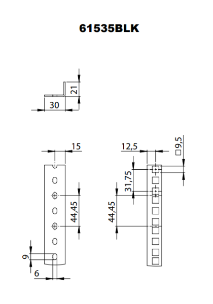 Adam Hall 61535 BLK Рэковая направляющая 45U Adam Hall 61535 BLK Рэковая направляющая 45U